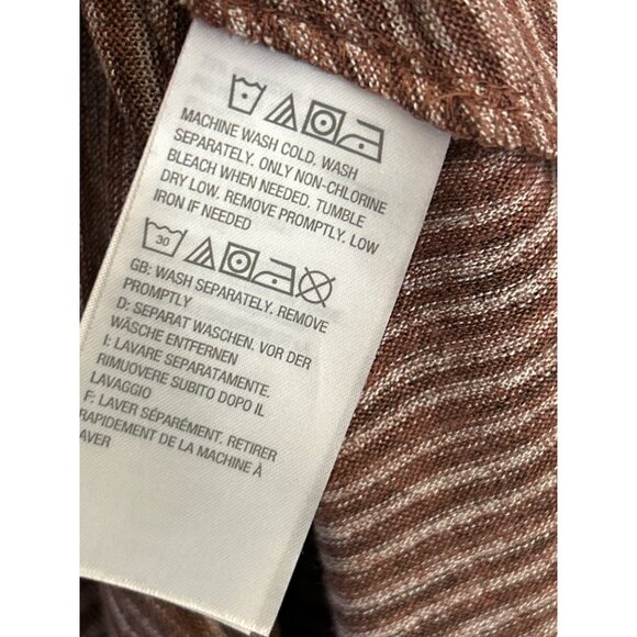 LOGO Lori Goldstein Striped Cardigan Lace Hem Pockets Boho Chic Size 1X - Picture 5 of 5